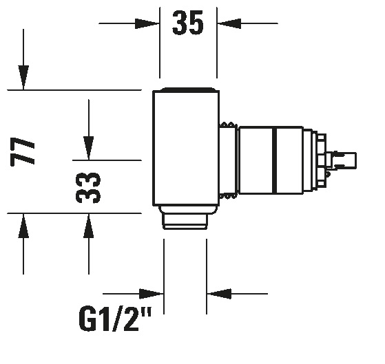Скрытая часть однорычажного смесителя из стены для раковины DURAVIT C.1 GK1900002000