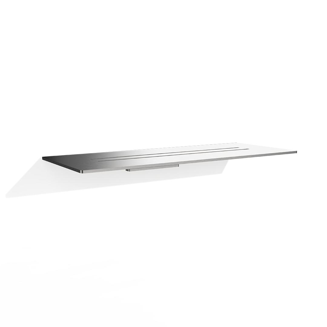Полочка для душа настенная DECOR WALTHER Mikado MK DA  0523276     2,5 (3 мм) X 30 X 12 см, цвет сталь матовая