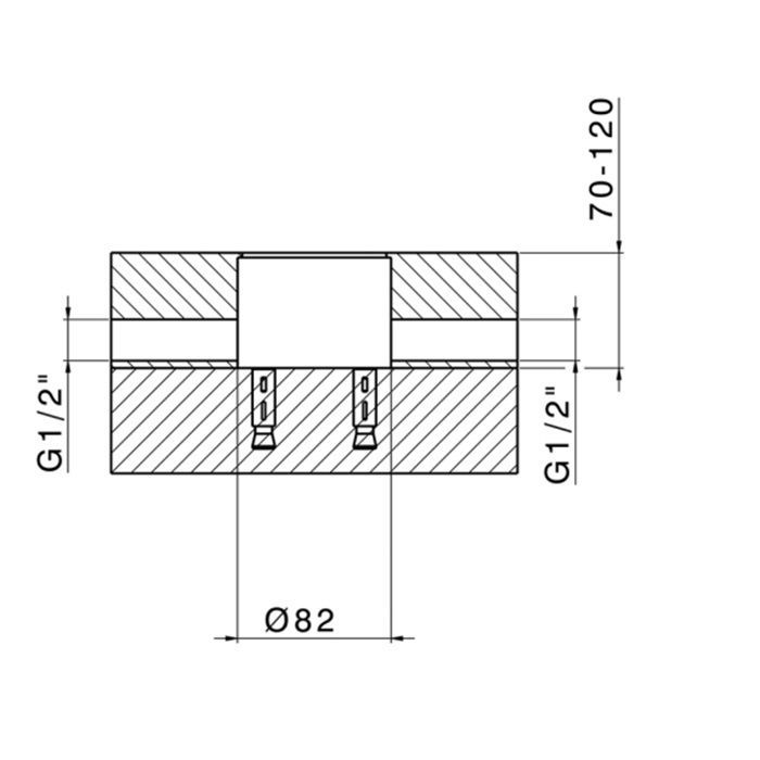 Встраиваемая часть для напольных смесителей CISAL Less New ZA00451004 цвет Золотистый