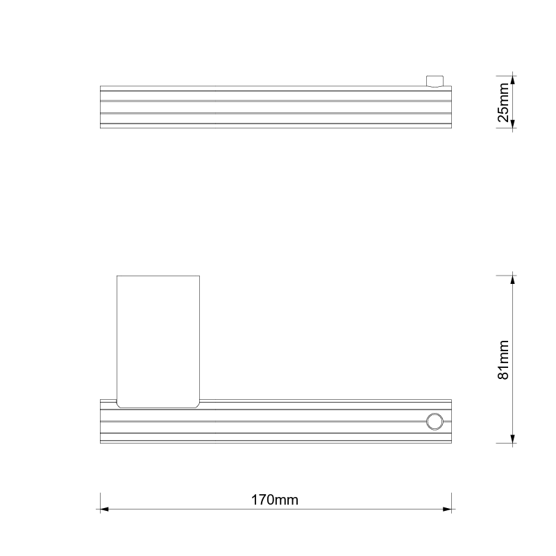 Держатель туалетной бумаги настенный DECOR WALTHER  OF.LINE TPH   0670690 , без крышки, алюминий фактурный, цвет Mocca