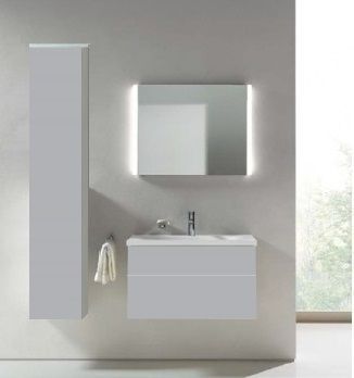 Высокий шкаф-пенал Keuco Royal Reflex  34030 130001 корпус матовый лак/фасад стекло титан