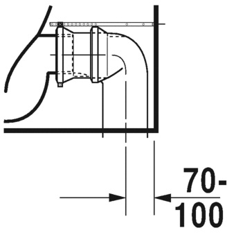 Унитаз напольный комбинированный Duravit ME by Starck 21700900001 с вертикальным смывом, с покрытием WonderGliss, белый
