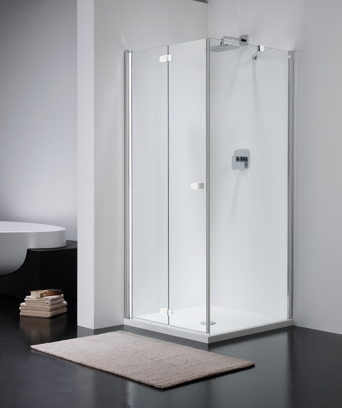 РАСПРОДАЖА Боковая стенка для прямоугольной кабины Provex Combi free 1004 CW 05 GL 900 мм х 1950 мм, блестящий алюминий/стекло прозрачное