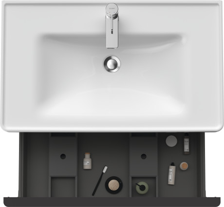 Тумба подвесная под раковину DURAVIT D-Neo  	DE425507575 784 мм х 452 мм, с одним выдвижным ящиком, лён