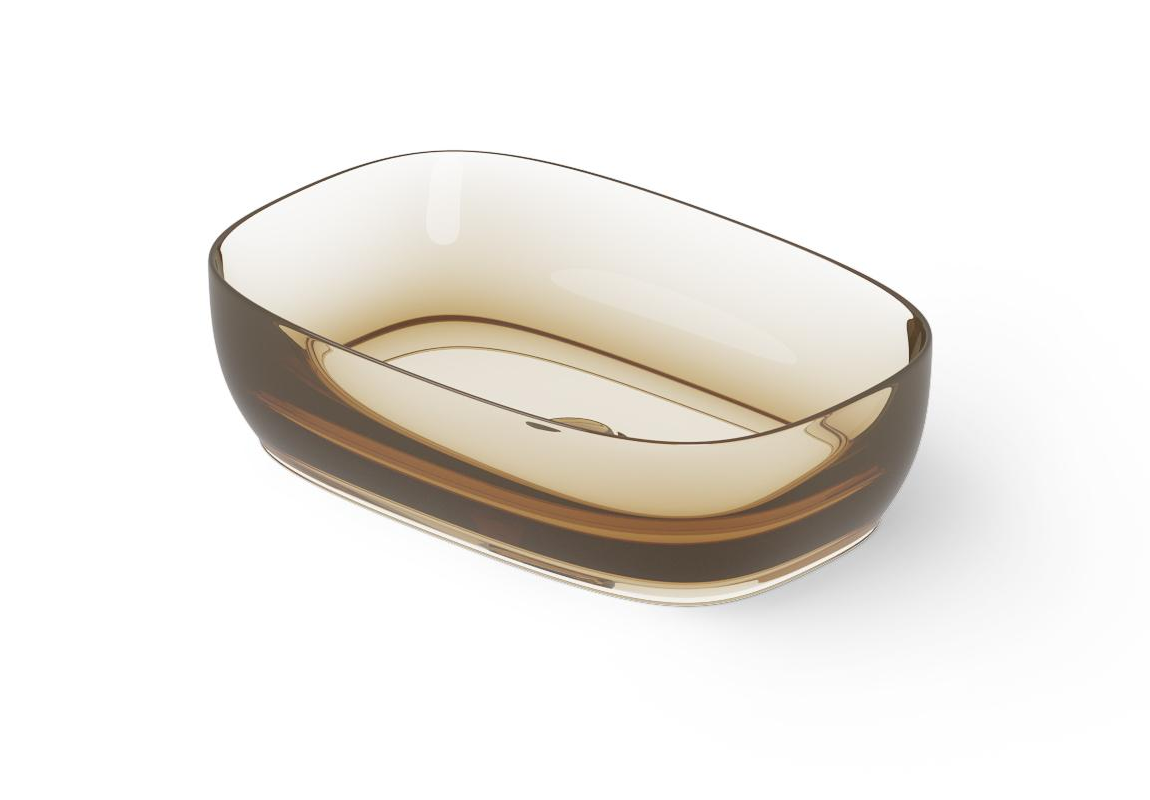 Раковина накладная DEA DESIGN  Countertop basin  DD9092 550 R6      550х360хh140 мм, из полимера Glasstech, д/клапан хром, цвет Classic Green R6