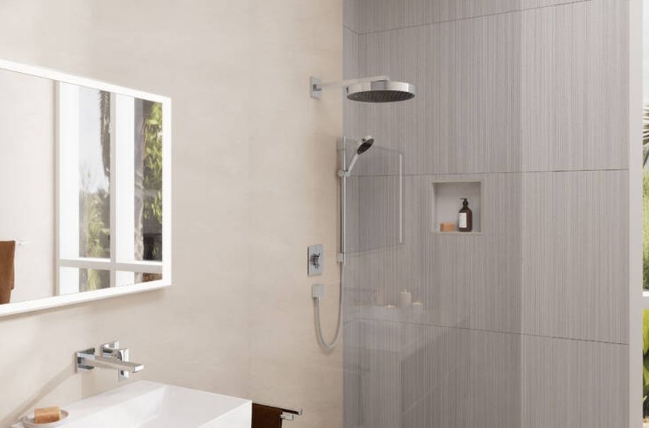 Настенный держатель для верхнего душа HANSGROHE Square 27694000 390 мм, цвет Хром