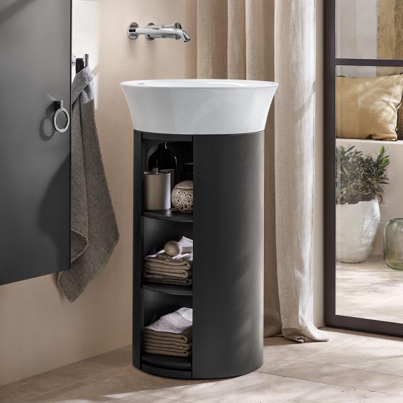 Тумба напольная DURAVIT White Tulip WT42390H5H1 750 мм х 410 мм, графит глянцевый/дуб натуральный