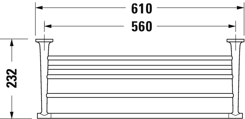 Полка для полотенец Duravit Starck T 0099441000 хром