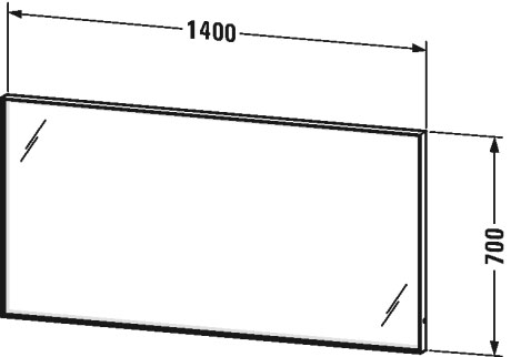 Зеркало с подсветкой Duravit L-Cube LC738400000