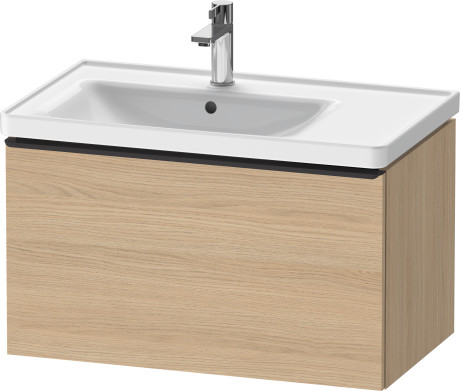 Тумба подвесная под раковину DURAVIT D-Neo DE425503030 784 мм х 452 мм, с одним выдвижным ящиком, натуральный дуб