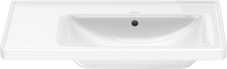 Раковина встраиваемая ассиметричная Duravit D-Neo 2370800060 800 мм х 480 мм, с переливом, без отверстия под смеситель, белая