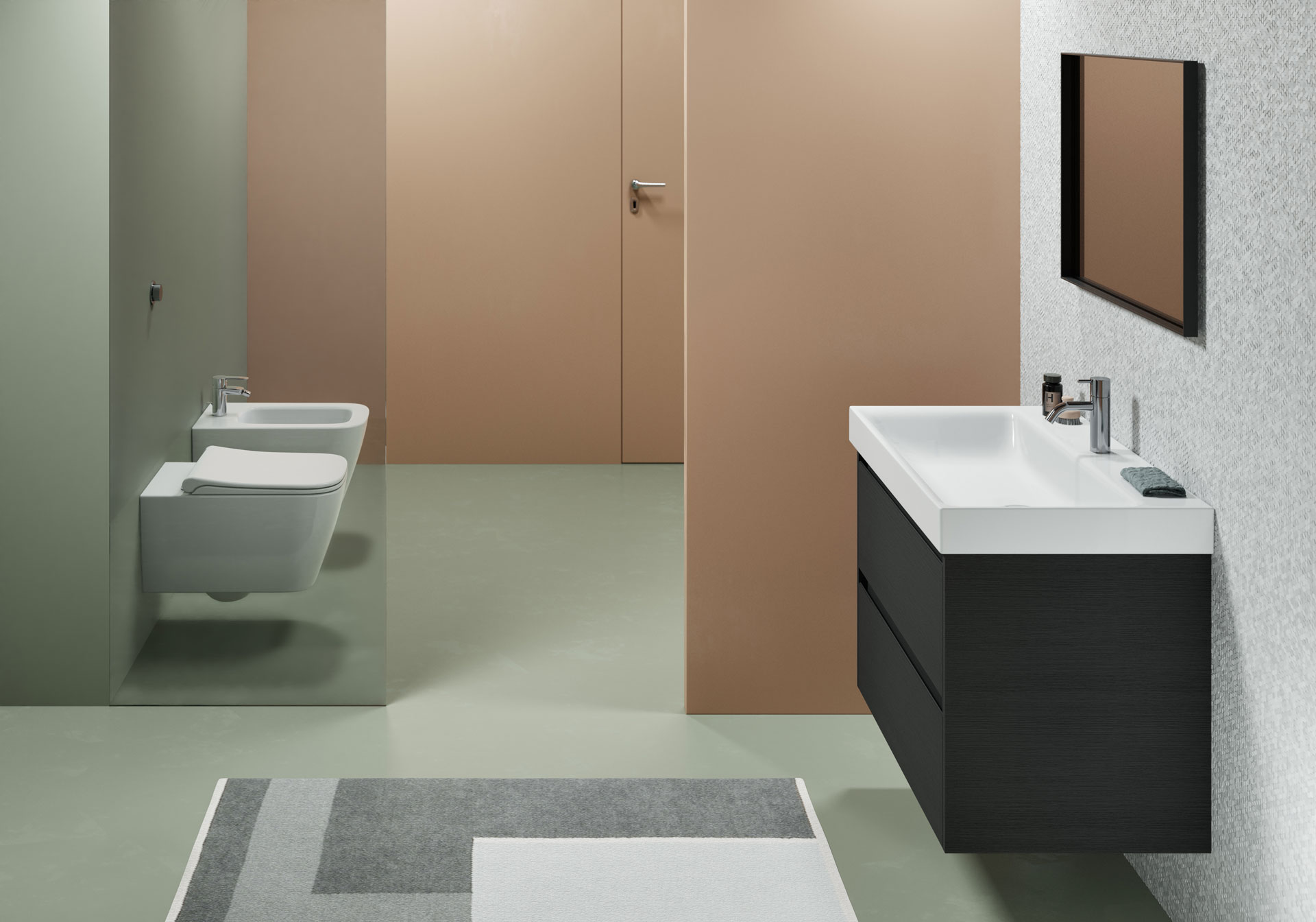 Унитаз подвесной безободковый GSI NUBES 9615FR509 550 мм х 350 мм, с креплением, Белый матовый (старый артикул 961509 / 9615FR209)