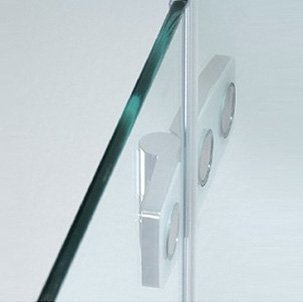 Дверь в нишу складная Provex Combi Free 0005 CF 05 GL L 1000 мм х 1975 мм, блестящий алюминий/стекло прозрачное