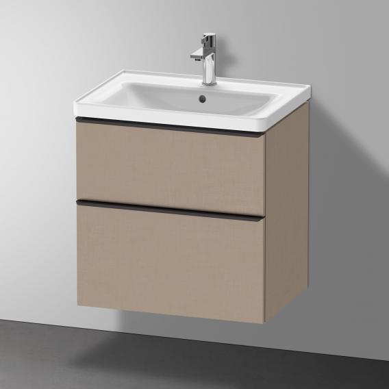 Тумба подвесная под раковину DURAVIT D-Neo DE435407575 634 мм х 452 мм, с выдвижным ящиком и выдвижным отделением, лён