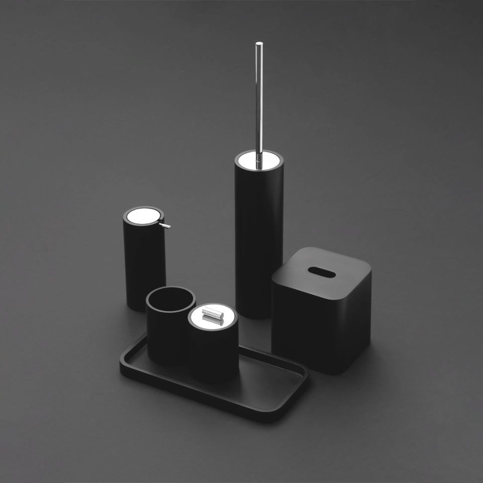 Стакан настольный  DECOR WALTHER  STONE BER   0971560    10 X Ø 8 см, из композита Solid Surface, цвет: черный матовый