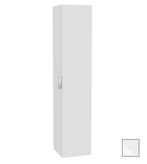 Шкаф - пенал высокий подвесной KEUCO EDITION 11 31330 210002 петли справа, 4 стеклянные полки, корпус/фасад глянцевый лак, белый