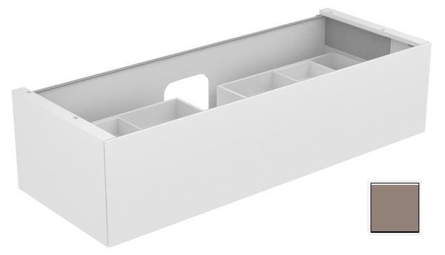 Тумба подвесная под раковину KEUCO EDITION 11 31361 370000 с одним выдвижным фронтом, корпус/фасад структурный лак, трюфель