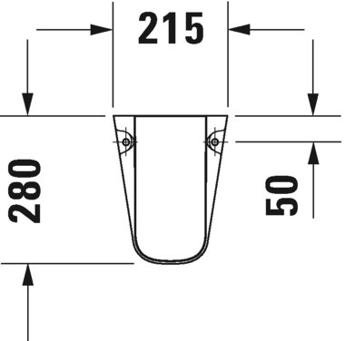 Полупьедестал Duravit D-code 08571700002 для раковины, белый