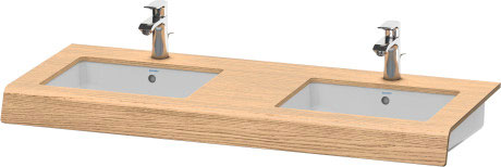 Консоль Duravit DuraStyle DS829C 52 с двумя вырезами, европейский дуб
