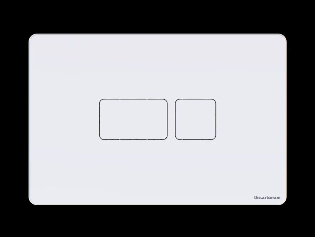 Клавиша смыва ARTCERAM A16 704.000.05  245х163 мм, 2 режима, с антибактериальным покрытием, белый глянцевый