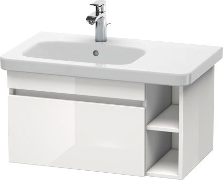 Тумба подвесная под раковину с полками Duravit DuraStyle DS639402222 белый глянцевый