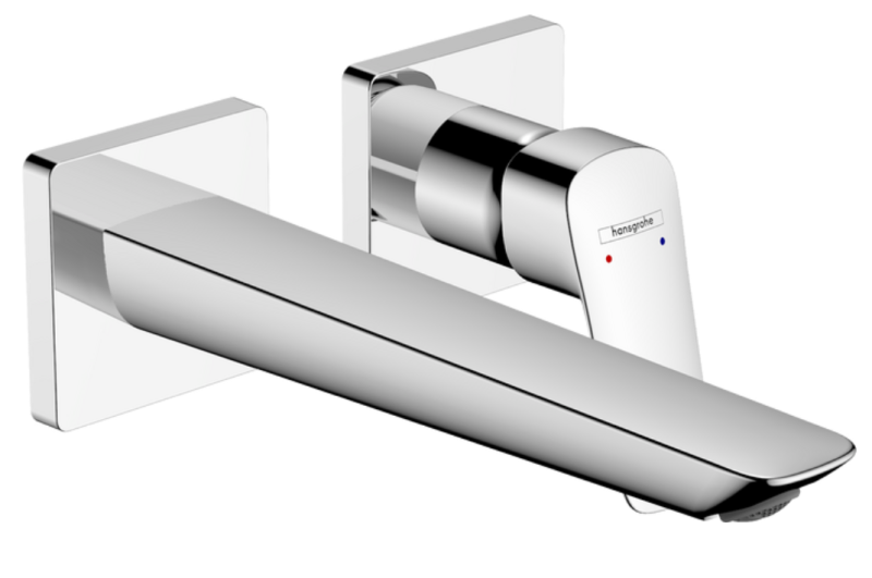 Настенный однорычажный смеситель для раковины скрытого монтажа HANSGROHE Logis Fine 71256000 излив 206 мм, цвет Хром