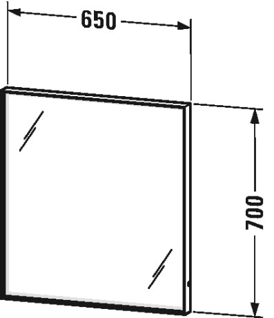 Зеркало с подсветкой Duravit L-Cube LC738000000