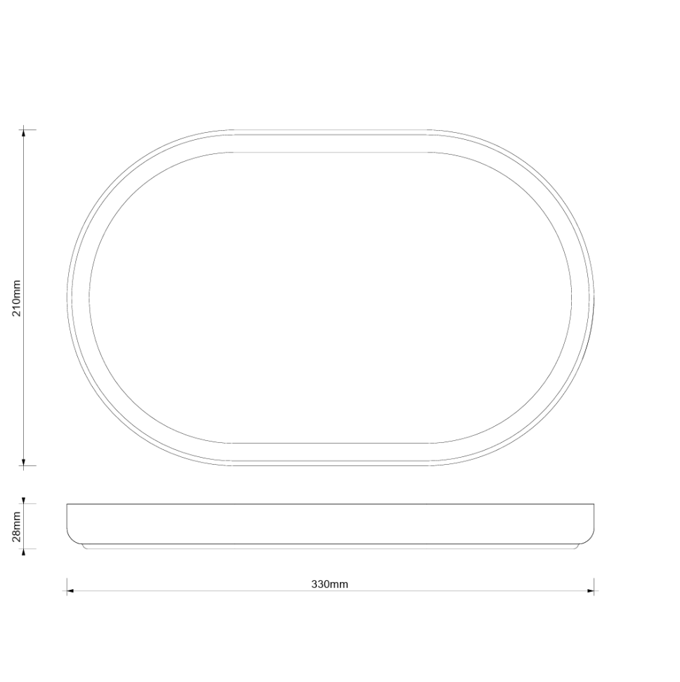 Лоток для мелочей DECOR WALTHER   OF.LINE TAB M   0671893    фарфор  3 x 33 x 21 см, цвет DUNE (песочный матовый)