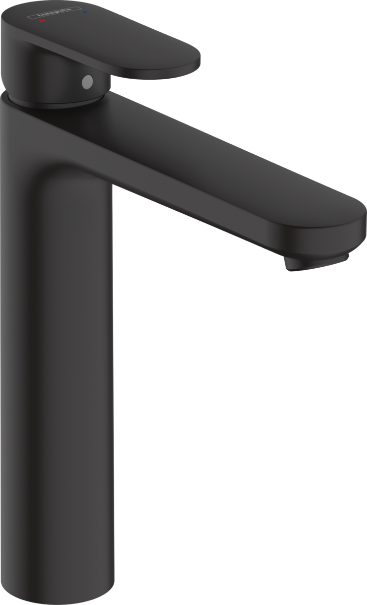 Смеситель для раковины HANSGROHE Vernis Blend 71552670 190 мм, со сливным гарнитуром, матовый чёрный
