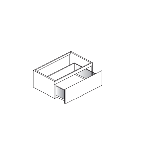 Тумба под раковину BMT IKON 970 209 HDF 01 0 419  700х300х500 мм, 1 выдвижной ящик, цвет Matt Light Grey