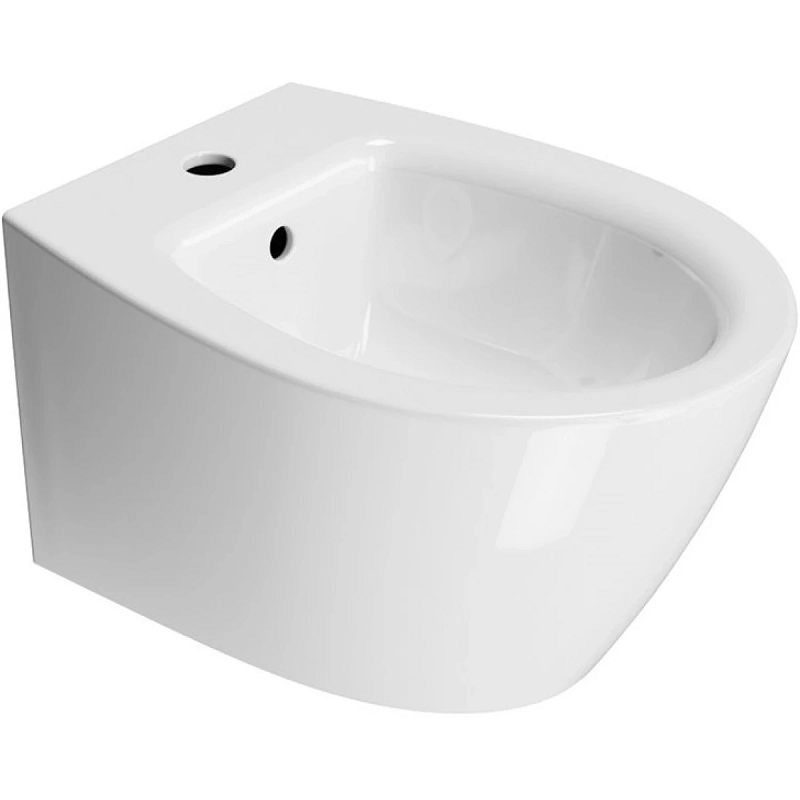 Биде подвесное GSI MODO 9864FR5111 520 мм х 370 мм, с отверстием под смеситель, с переливом, с креплением, цвет Белый глянцевый (старый артикул 9864111/ 9864FR2111 )