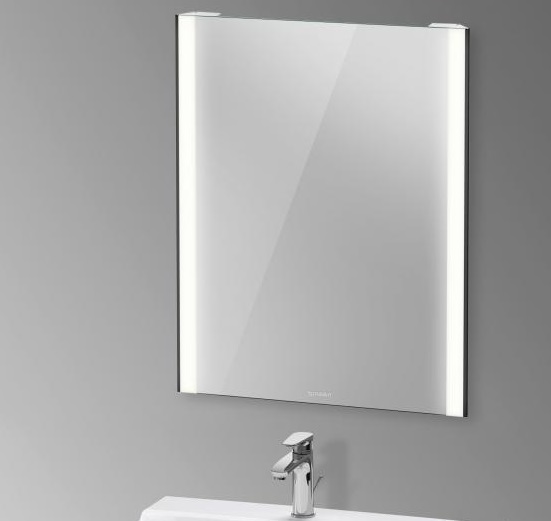Зеркало с подсветкой DURAVIT XViu XV70310B2B2 620 мм х 800 мм, версия Sensor, чёрный матовый