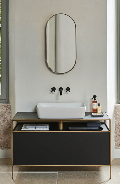 Раковина накладная GSI NUBES 903617   600 мм х 380 мм, без отверстия под смеситель, Cenere Matte