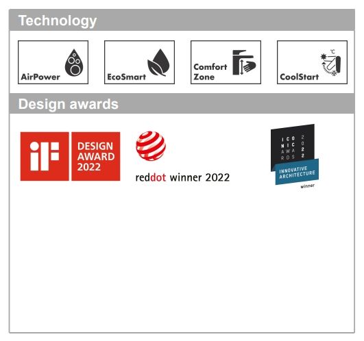 Однорычажный смеситель для накладной раковины HANSGROHE REBRIS S 72580670 240 мм, с CoolStart, с донным клапаном, чёрный матовый