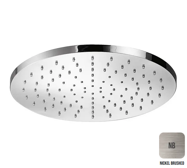 Верхний душ круглый без держателя из латуни ALMAR SHOWER HEAD E044040.HB 300 мм х 300 мм, цвет Nickel Brushed