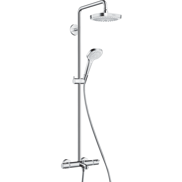 Душевая система Hansgrohe Croma Select S 180 2 jet 27352400 с термостатом белый/хром