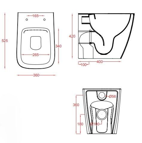 Сиденье для унитаза с крышкой ARTCERAM А16  ASA001 17 71  soft-close, slim, чёрный матовый