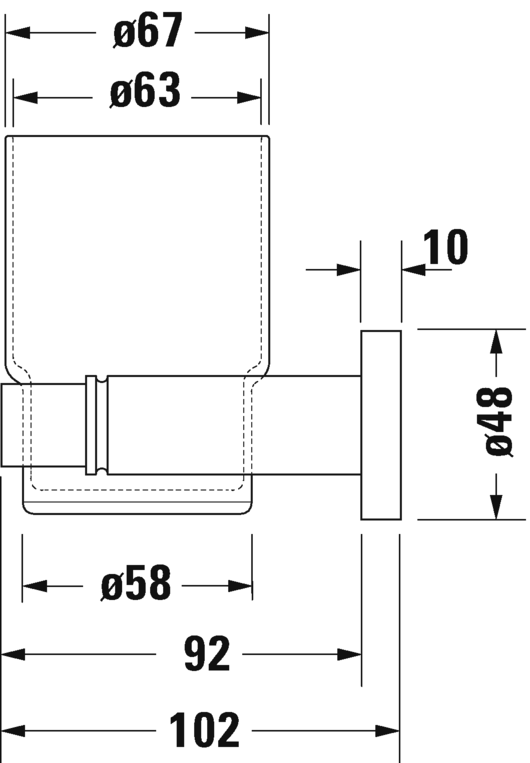 Держатель стакана Duravit D-Code 0099191000 хром