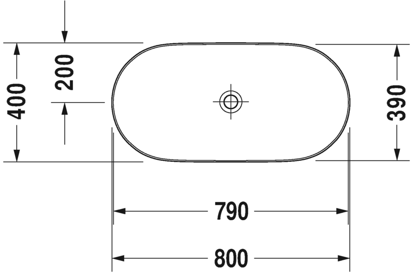 Раковина встраиваемая сверху Duravit Luv 0379800000 60х40см