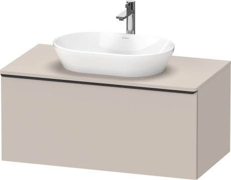Тумба подвесная под раковину DURAVIT D-Neo DE494809191 1000 мм х 550 мм, с 1 выдвижным ящиком и консолью, серо-коричневый матовый
