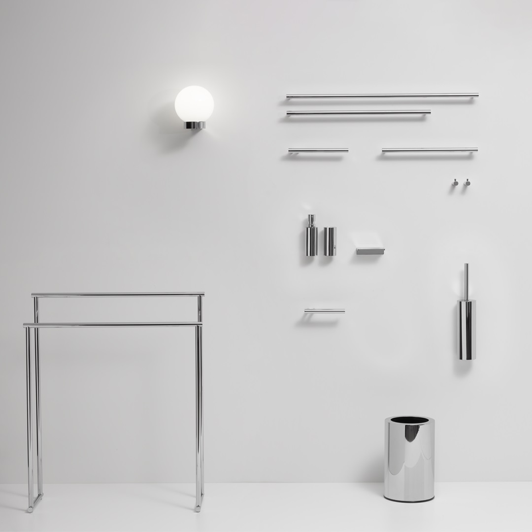 Стойка напольная с ершиком и держателем туалетной бумаги DECOR WALTHER  BAR SBK  0861500   Ø 14 х75,5 см, цвет Хром