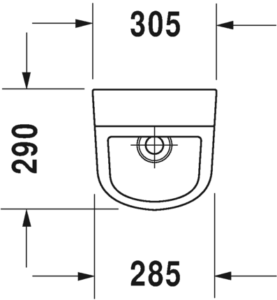 Писсуар подвесной без "мушки" DURAVIT Duravit No.1 2819300000 290 мм х 305 мм, белый