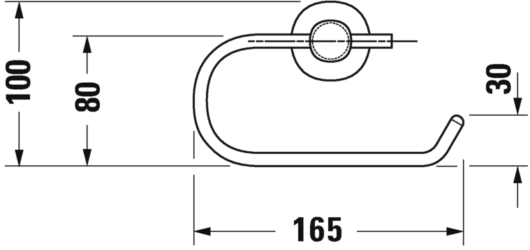Держатель туалетной бумаги Duravit D-Code 0099261000 хром