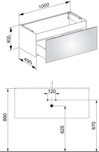 Тумба под умывальник Keuco Plan 32971 140000 корпус лак матовый трюфель, фасад стекло трюфель глянцевый