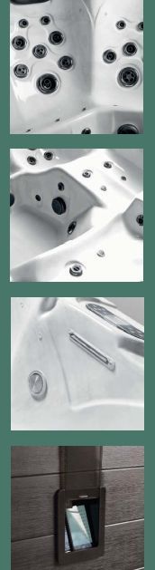 Бассейн с гидромассажем GRUPPO TREESSE RODAS STANDART PROD01BP 2300 мм х 2300 мм х 870 мм, с фильтрацией, хромотерапией и дезинфекцией, аромоерапией, белый/серый