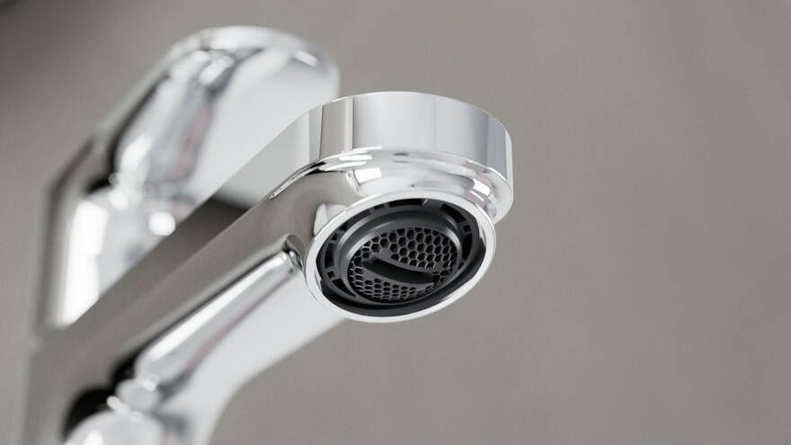 Смеситель однорычажный для раковины HANSGROHE REBRIS S 72588000 110 мм, с CoolStart, c донным клапаном, хром