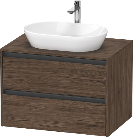 Тумба подвесная под раковину DURAVIT KETHO.2 K24895021210000 550 мм х 800 мм х 568 мм, орех тёмный