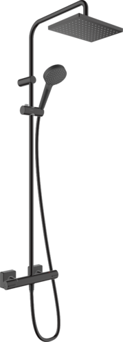 Душевая система HANSGROHE Vernis Shape Showerpipe 230 1jet 26286670 с термостатом, матовый чёрный