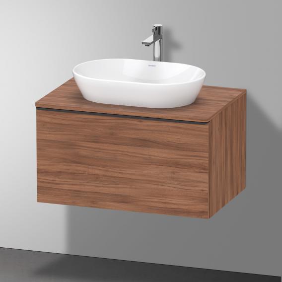 Тумба подвесная под раковину DURAVIT D-Neo DE494707979 800 мм х 550 мм, с консолью, с одним выдвижным ящиком, орех натуральный