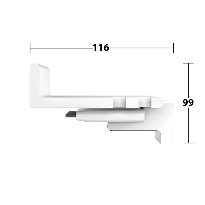 Полочка для душа съёмная KEUCO COLLECTION REVA 12859 510000 со встроенным стеклоочистителем, белый